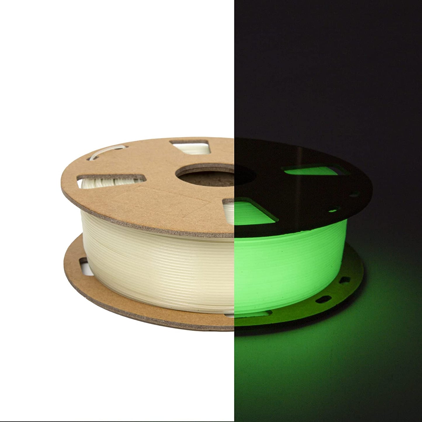 Glowing PLA 3D Printer Filament 1.75mm, 1 KG, Glow Green