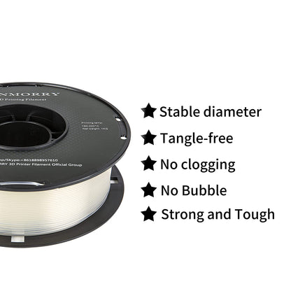 Regular PLA 3D Printer Filament 1.75mm, 1 KG, Transparent