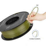 PETG Filament 1.75mm 1kg, TINMORRY 3D Printer Filament PETG Tangle-Free 3D Printing Materials, 1 Spool, Olive Green
