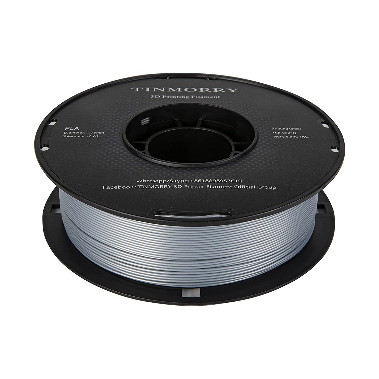 Regular PLA 3D Printer Filament 1.75mm, 1 KG, Regular Silver