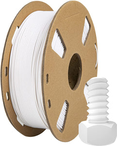 Matte PLA (Pro) Filament 1.75mm, TINMORRY Filament 1.75 PLA with Cardboard Spool Roll, Filament 3D Printing Materials 1KG, White
