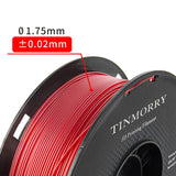 PETG Filament 1.75mm 1kg, TINMORRY 3D Printer Filament PETG Tangle-Free 3D Printing Materials, 1 Spool, Transparent red