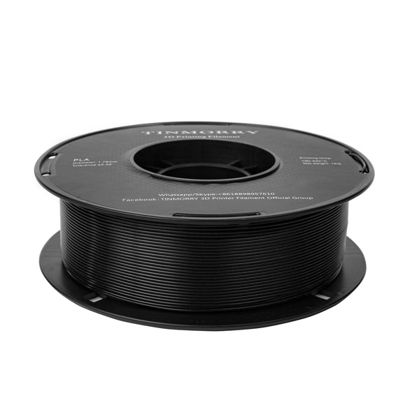 PLA Filament 1.75 mm, 3D Printer Filament, Diameter Tolerance +/- 0.03 mm 1kg Spool, Jet Black